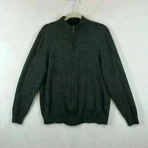 Club Room Men’s Merino Wool Blend Cardigan Sweater Size L Full Zip
